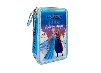 Astuccio portacolori 3 zip Scuola Frozen Elsa e Anna Astuccio portacolori 3 zip Scuola Frozen Elsa e Anna