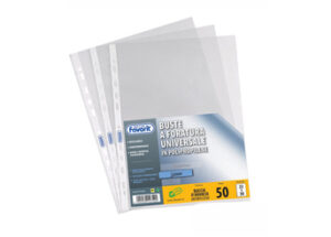 Buste forate A4 Favorit Linear Buccia d'arancia Conf.50