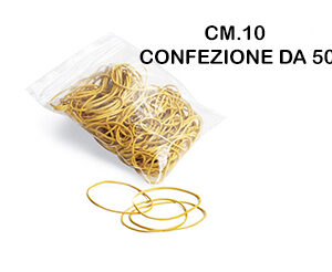 Elastici in gomma gialli cm.10 Conf.50