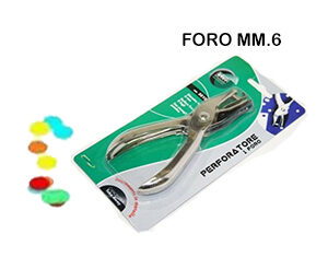 Perforatore a pinza in metallo 1 foro rotondo Lebez