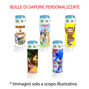 Bolle di sapone personalizzate dopo festa compleanno 44 gatti