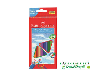 Pastelli colorati Faber Castell con temperino Cf.12