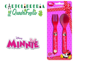 Set Kit di posate forchetta e cucchiaio Minnie