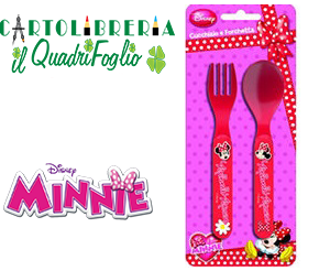 Set Kit di posate forchetta e cucchiaio Minnie