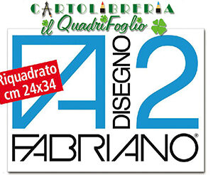 Album Fabriano 2 Riquadrato Liscio cm.24x33 Fg.10
