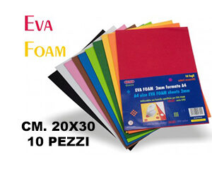 Gomma Eva Crepla cm.20x30 spessore mm.2 Confezione da 10