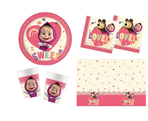 Masha e Orso Kit Set compleanno coordinato festa