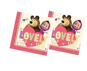 Masha e Orso Tovaglioli Festa Compleanno Pz.20