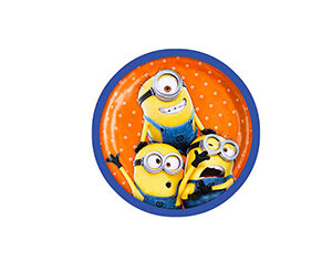 Piatti torta compleanno Minions Pz.8