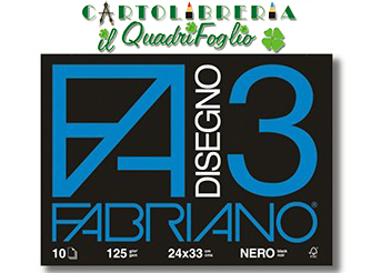 Album Fabriano 3 Nero cm.24x33 Fg.10