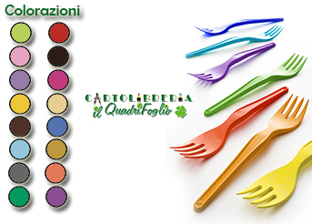 Forchette Plastica Monocolore CF.20 » Il QuadrifoglioWeb