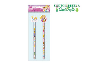 Set Kit Matite Principesse con gomma confezione 2 pezzi