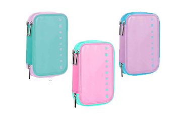 Astuccio portacolori 3 cerniere scuola Pigna Monocromo Astuccio portacolori 3 cerniere scuola Pigna Monocromo