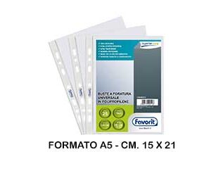 Buste a foratura universale A5 Favorit Liscie CF.25