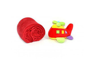 Elicottero peluche con plaid cm.100x75