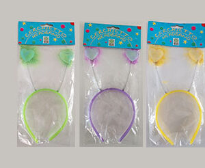 Cerchietto festa per capelli con antenne e forma di cuore