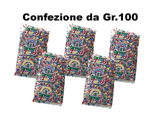 Coriandoli festa colorati in busta da Gr.100