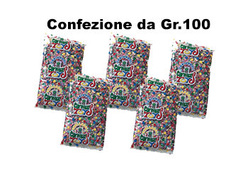 Coriandoli festa colorati in busta da Gr.100