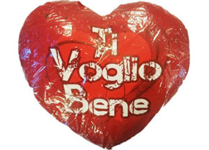 Cuscino cuore San Valentino con scritta Ti voglio bene