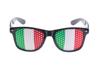 Occhiali tifoso tricolore squadra di calcio nazionale italiana