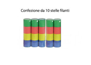 Stelle Filanti Carnevale Rotoli Colorati Feste Party Confezione da 10