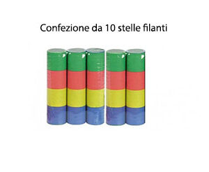 Stelle Filanti Carnevale Rotoli Colorati Feste Party Confezione da 10