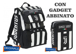 Zaino Scuola Juventus Estensibile + Astuccio 3 Zip