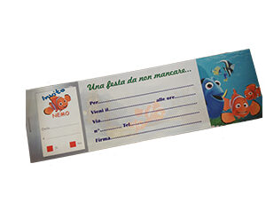 Carnet inviti festa compleanno alla ricerca di Dory