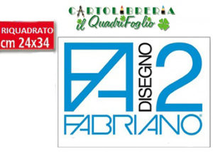 Album Fabriano 2 Riquadrato Liscio cm.24x33 Fg.20