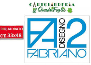 Album Fabriano 2 Riquadrato Liscio cm.33x48 Fg.20