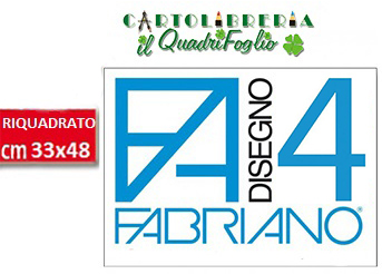 Album Fabriano 4 Riquadrato Liscio cm.33x48 Fg.20