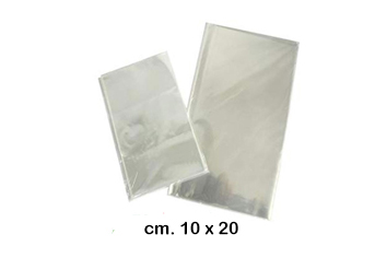 Buste Cristal trasparenti per alimenti e confezioni cm.10x20 Conf.100