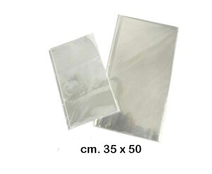 Buste Cristal trasparenti per alimenti e confezioni cm.35x50 Conf.100