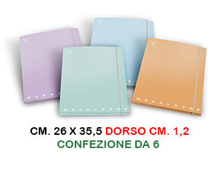 Carpette Monocromo Pastello con elastico 3 lembi cm.26x35,5 dorso 1,2 Cf.6 Assortite