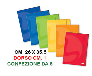 Carpette con elastico 3 lembi cm.26x35,5 dorso cm.1 Cf.6 Assortite