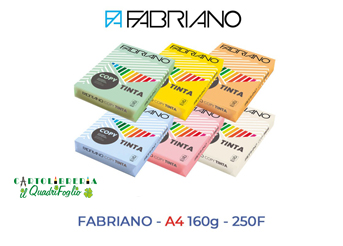 Cartoncino colorato Fabriano A4 gr.160 Fg.250