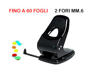 Perforatore a Leva con Guida alti spessori 2 fori rotondi Lebez