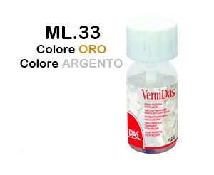 Flacone Vernice Protettiva Vernidas ml.33 Colori Argento Oro