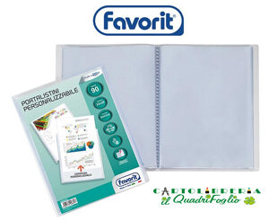 Portalistino personalizzabile 22x30 Favorit 90 fogli