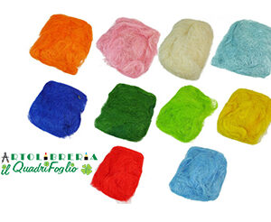 Sisal Rafia colorata in busta gr.200