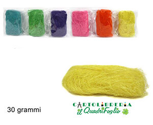 Sisal Rafia colorata in busta gr.30