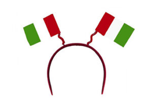 Cerchietto decorativo party con bandierine squadra di calcio nazionale italiana