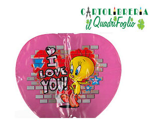 Cuore Gonfiabile Titty San Valentino con stampa I love you