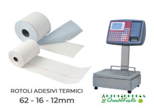 Rotoli adesivi termici per bilancia 62x16x12 Cf.10