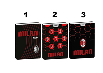 Diario squadra di calcio Milan standard scuola Diario squadra di calcio Milan standard scuola