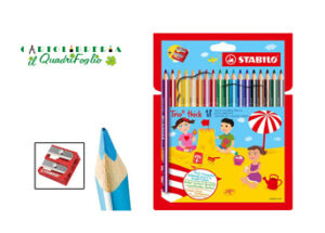 Pastelli Maxi Stabilo Trio+Temperino Cf.18