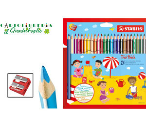 Pastelli Maxi Stabilo Trio+Temperino Cf.24