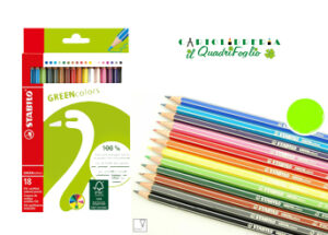 Pastelli colorati Stabilo Green Colors Cf.18