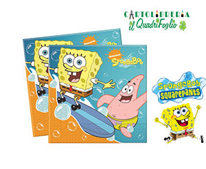 Tovaglioli festa compleanno Spongebob Pz.20