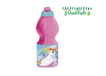 Borraccia in plastica Unicorno ml.400